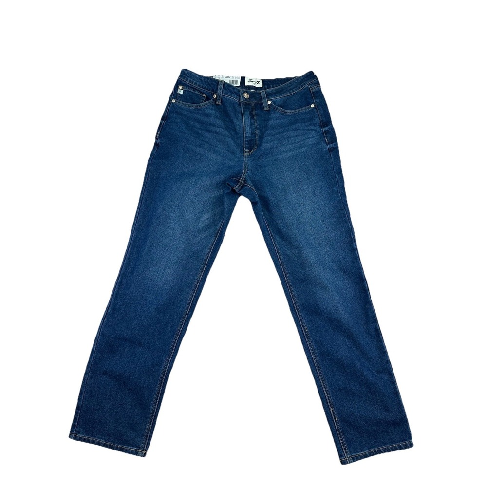 Seven7 Women's 90's Straight Jean Size 10 33x30 Dark Wash NWT New